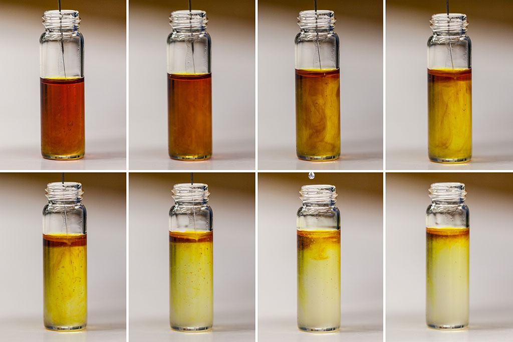 chemical reaction that occurs during the charging of a lithium oxygen battery using lithium iodide as an additive. 