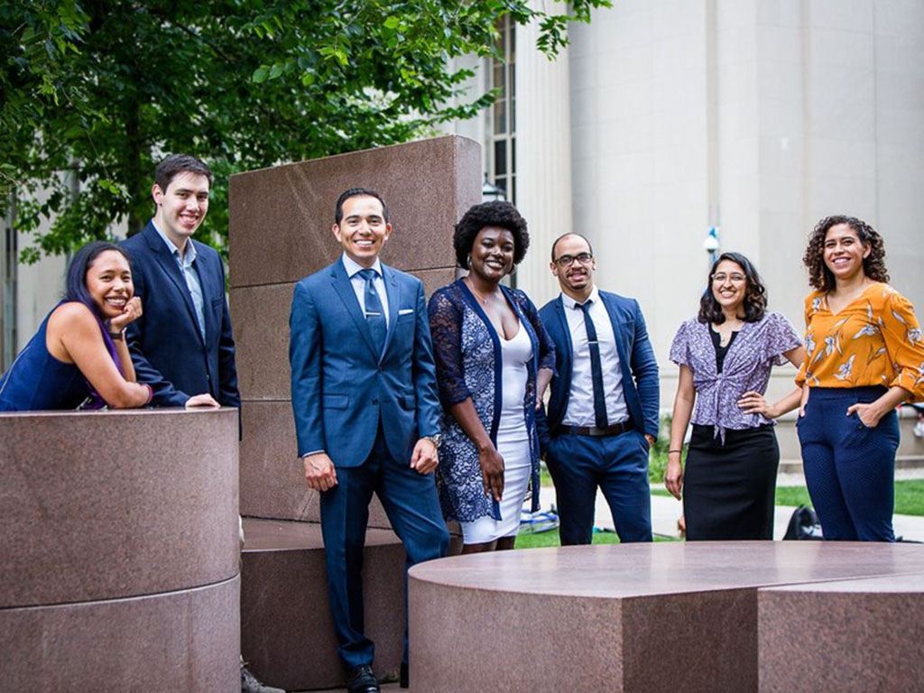 Left to right: Andrea Wallace, Sebastian Pineda, Josué Lopez, Ifueko Igbinedion, Jean Carlos Serrano Flores, Zoe Lemon, and Fiona Grant